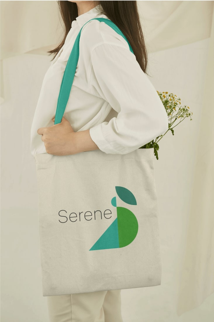 A bag with a generated logo by Nikolay Ironov