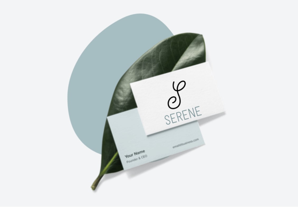 Business cards with the generated logo by Tailor Brands